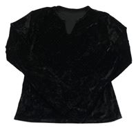 Černé sametové triko 