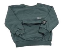 Tmavozelená mikina s kapsou Name it