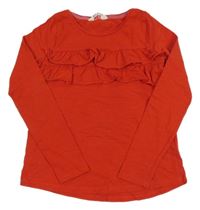 Červené triko s volánky H&M