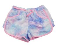 Lila-růžové vzorované plážové kraťasy dunnes