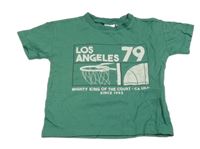 Zelené tričko s nápisem Zara