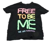 Černé tričko s barevným nápisem George