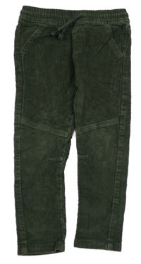 Tmavozelené manšestráky Tu