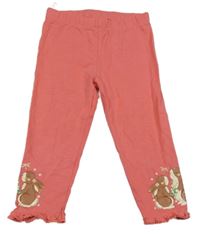 Růžové crop legíny s králíky C&A