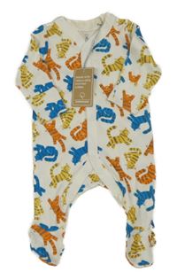 Nové - Smetanový overal s tygry Mothercare
