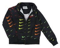 Černá propínací sportovní mikina s logem Nike