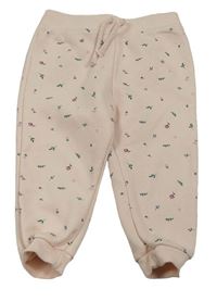 Světlerůžové květované legíny Primark