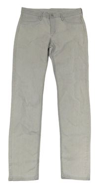 Světlešedé skinny rifle H&M