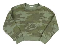 Khaki army crop mikina M&S
