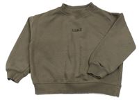 Hnědá mikina s nápisem Zara