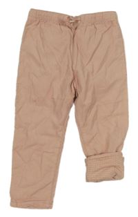 Růžové podšité manšestráky H&M