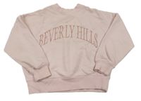 Světlerůžová crop mikina s nápisem F&F