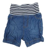 Světlemodré lehké riflové kraťasy s úpletovým pasem Jako-O