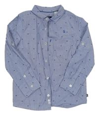 Světlemodrá vzorovaná košile Okaidi 