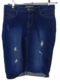 Dámské modré capri rifle s prošoupáním Dorothy Perkins 