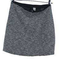 Dámská šedá melírovaná pletená sukně H&M