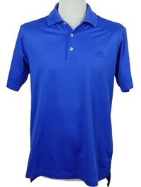 Pánské safírové sportovní funkční polo tričko Adidas 
