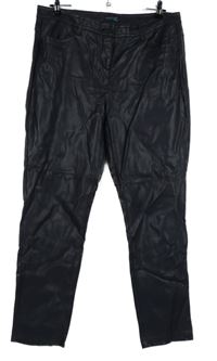 Dámské tmavomodré koženkové kalhoty CreatinL 