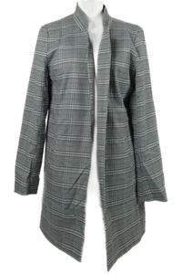 Dámský modro-šedo-bílý kostkovaný dlouhý cardigán Only 