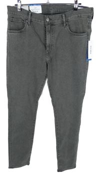 Nové - Pánské tmavošedé skinny rifle H&M vel. 38/32