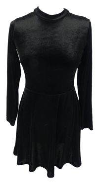 Dámské černé sametové šaty Topshop 