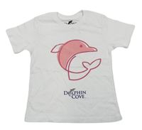 Bílé tričko s delfínem 
