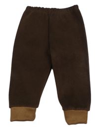 Hnědé plyšové kalhoty 
