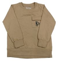 Béžová mikina s kapsou 