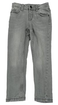 Šedé elastické rifle Denim Co.