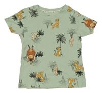 Mintové žebrované tričko se Lvím Králem Primark