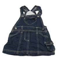 Tmavomodré riflové šaty s laclem Lupilu