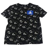 Černé tričko s logem - PlayStation
