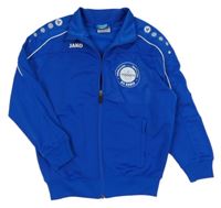 Modrá sportovní propínací mikina s potiskem JAKO