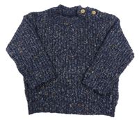 Tmavomodrý melírovaný svetr George