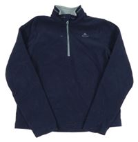 Tmavomodrá fleecová funkční mikina Quechua