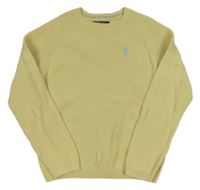 Žlutý svetr s výšivkou Next