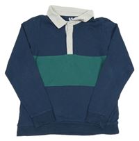 Tmavomodro-zelené polo triko V by Very