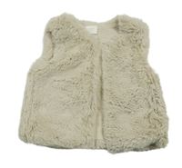 Béžová kožešinová podšitá vesta Next