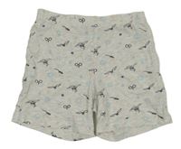 Šedé pyžamové kraťasy s motivy Harry Potter