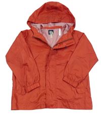 Červená šusťáková voděodolná bunda s kapucí Joules