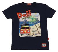 Tmavomodré tričko s obrázkem Duff