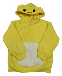 Žluto-bílá fleecová mikina s kapucí - Axolotl H&M