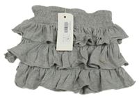Šedá vrstvená sukně s volánky H&M