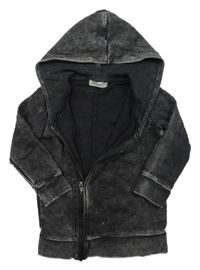 Šedo-černá propínací mikina s kapucí H&M