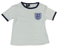 Bílé tričko s modrým lemem - England Primark