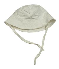 Bílý plátěný klobouk H&M