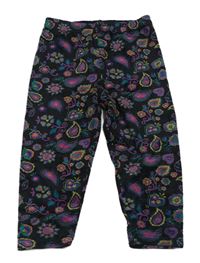 Černé sametové legíny se srdíčky M&S