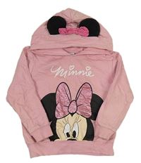 Světlerůžová mikina s Minnií a kapucí Disney