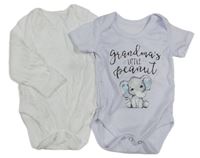 2x Lila se sloníkem + bílé body 