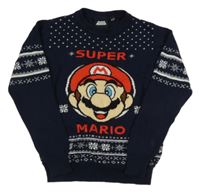 Tmavomodrý svetr s Máriem